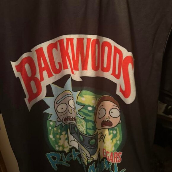 Backwoods Rick & Morty Jersey Style T-Shirt - Picture 1 of 1